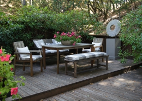 Deck surrounded by open space preserve